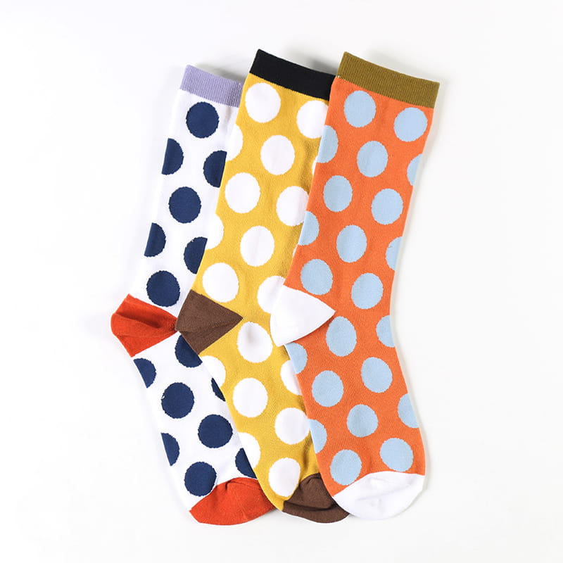 Nyt produkt Fabriksdesign Fashion Retro Wave Polka Dot Bomuldsstrømper