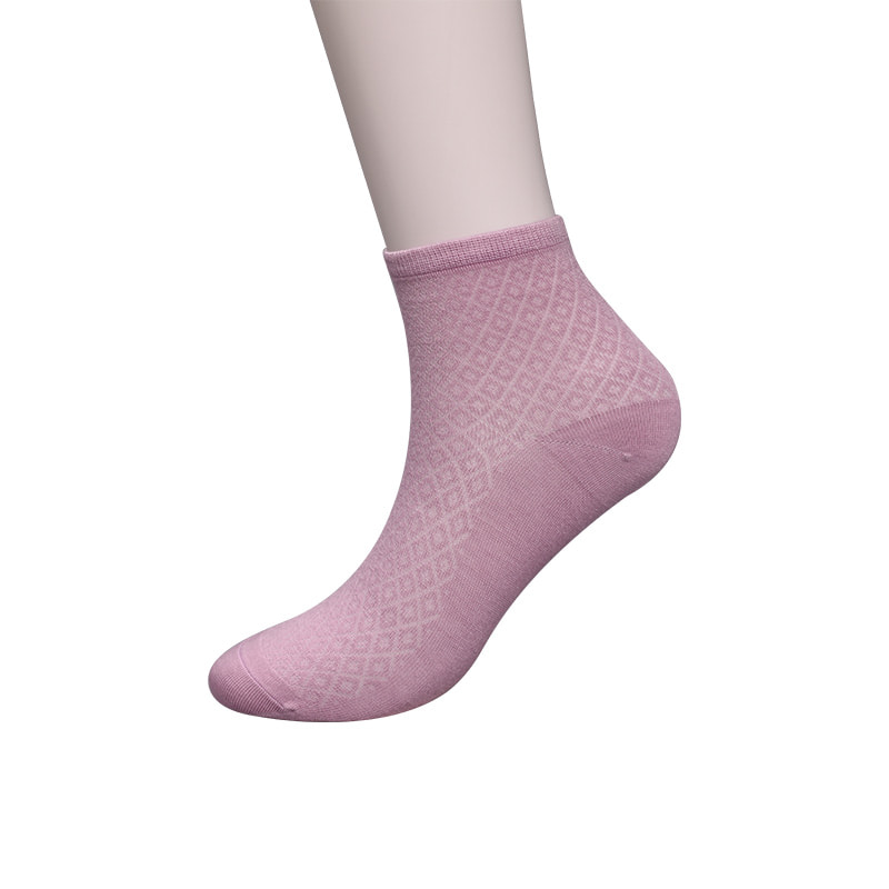 Blød bambusfiber nylontaske, tynde små diamanter afslappede damesokker, håndsyede damesokker WSD1689