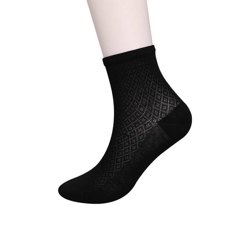 Blød bambusfiber nylontaske, tynde små diamanter afslappede damesokker, håndsyede damesokker WSD1689