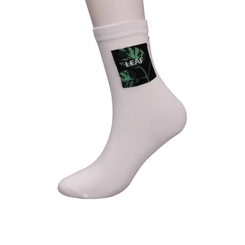 Blødt spundet silke nylon omviklet spandex imiteret 3D-printet jacquard håndsyet efterår og vinter herrestrømper WSD2850