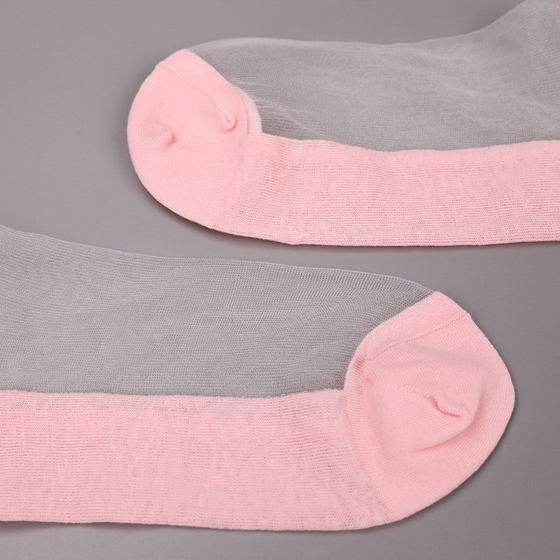 Mode nylon gennemsigtig silke bomuldsbund kvinder bådstrømper top perleglas krystal silke kvinder bådstrømper WSD1288