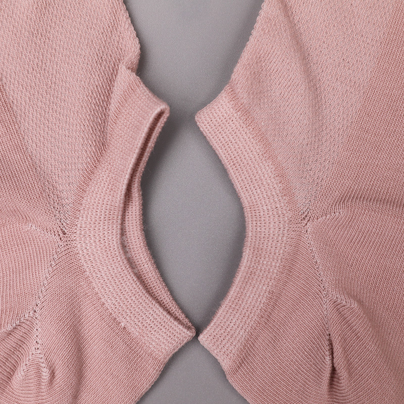 Ultratynde kæmmet bomuld, nylon og spandex almindelig halvmesh håndsyede damestrømper WSD1673