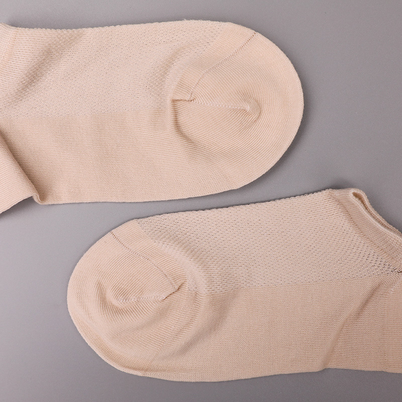Ultratynde kæmmet bomuld, nylon og spandex almindelig halvmesh håndsyede damestrømper WSD1673