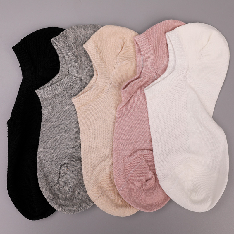 Ultratynde kæmmet bomuld, nylon og spandex almindelig halvmesh håndsyede damestrømper WSD1673