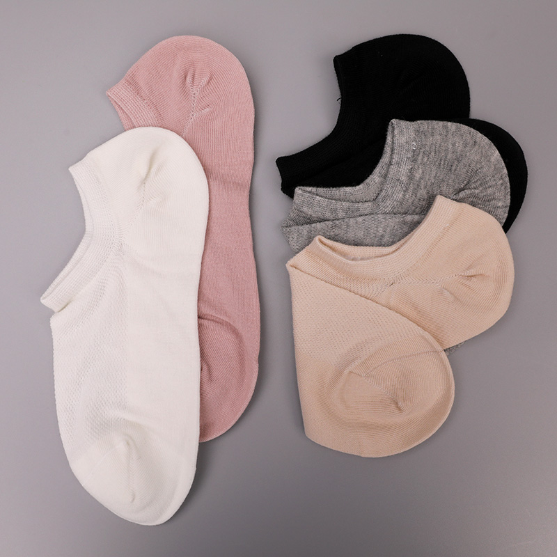 Ultratynde kæmmet bomuld, nylon og spandex almindelig halvmesh håndsyede damestrømper WSD1673