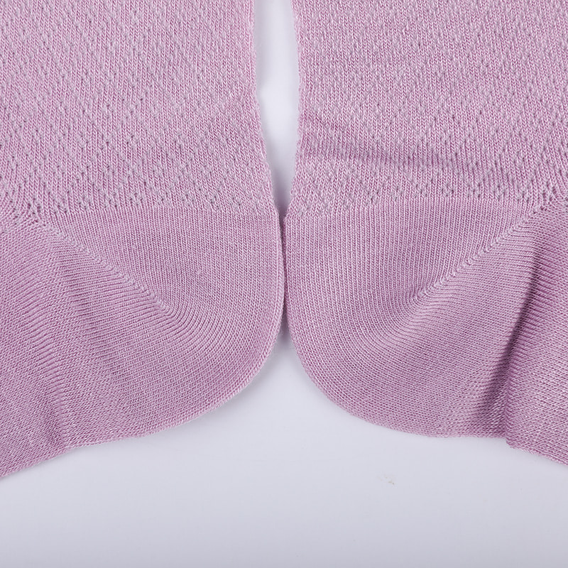 Blød bambusfiber nylontaske, tynde små diamanter afslappede damesokker, håndsyede damesokker WSD1689