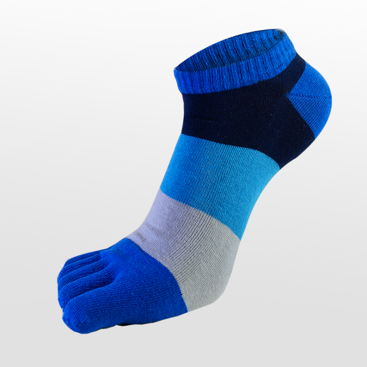 Toe Socks Stripe Five Finger Athletic Cotton Man Running 5 Toe Socks Mænd