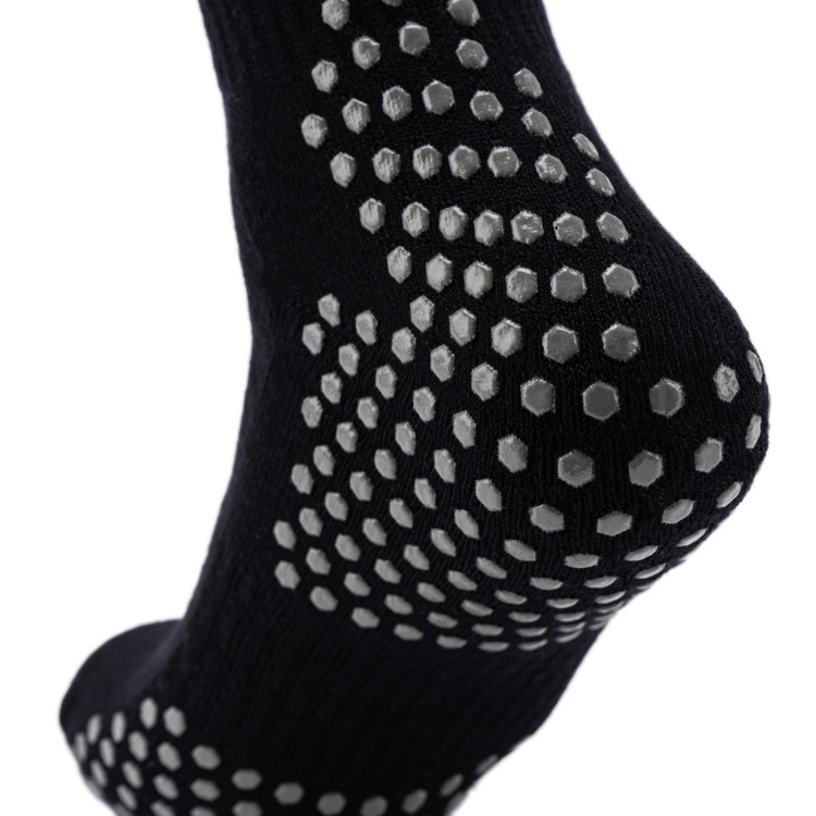 Brugerdefineret Logo Grip Sock Anti-Slip Silikone Bomuld Terry Sportsstrømper Fodbold For Mænd